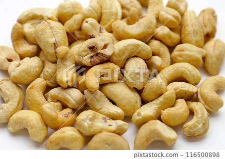 Cashew nuts on white background. Cashew nuts on white background. 116500898