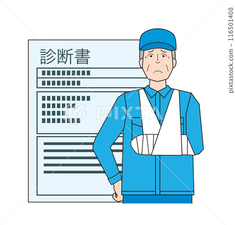 受傷男工及醫療證明 116501408