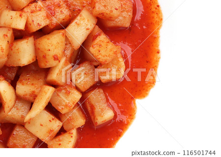 Daikon Kimchi. Tasty and spicy Daikon Kimchi. Tasty and spicy 116501744