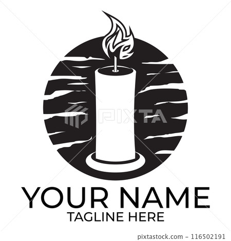 Romantic candlelight icon logo Romantic candlelight icon logo 116502191