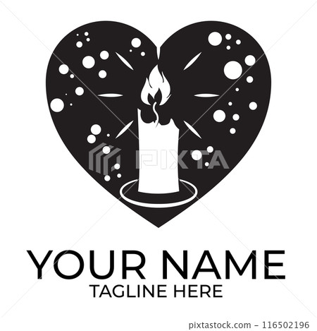 Romantic candlelight icon logo Romantic candlelight icon logo 116502196