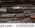 Old wooden wall overlapping in vintage style. 116502208