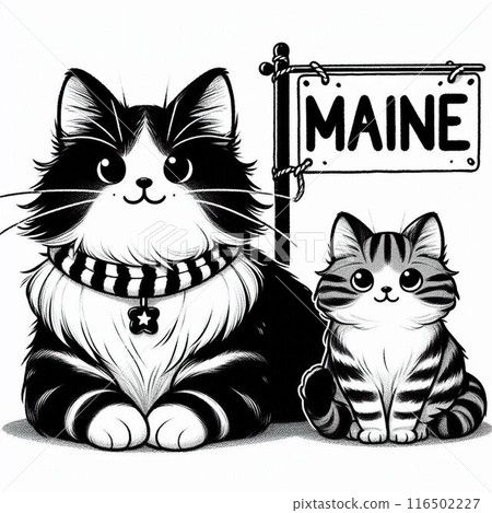 Maine Coon Cat Coloring Pages 116502227