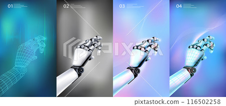 Infographics on the topic of robotic arms. 116502258