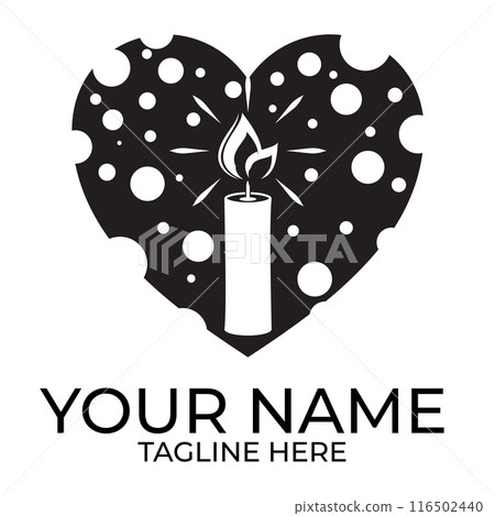 Romantic candlelight icon logo Romantic candlelight icon logo 116502440