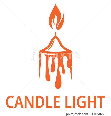 candle light logo design template illustration 116502766