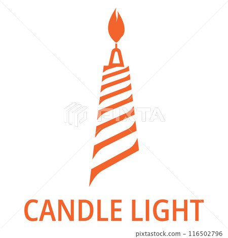 candle light logo design template illustration 116502796