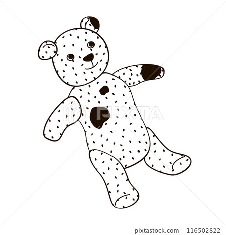toy bear with stains for washing 116502822