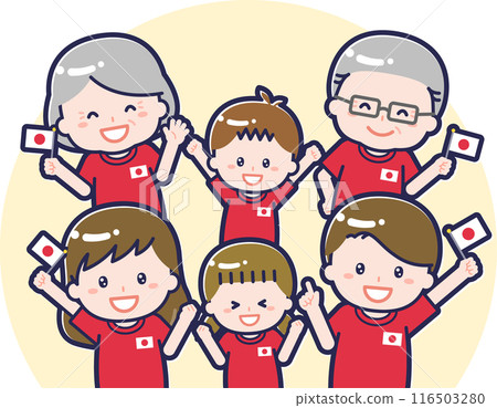 日本家庭享受觀看奧運02 116503280