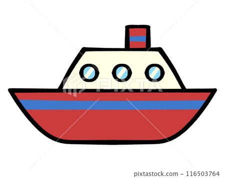 Simple ship illustration material Simple ship illustration material 116503764