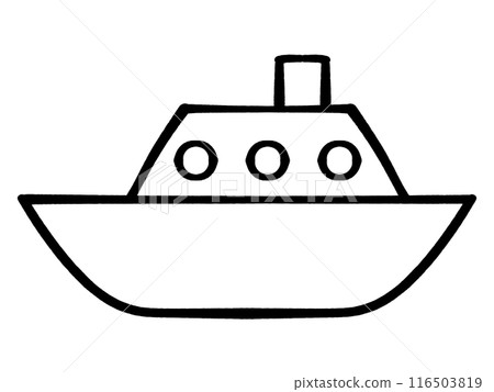 簡單的船插畫素材 116503819