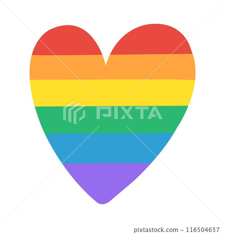 Rainbow pride heart, LGBTQ pride month celebration 116504657