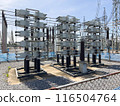Capacitor bank aiding in Var supply to adjust power factor in a 115 kV Power system 116504764