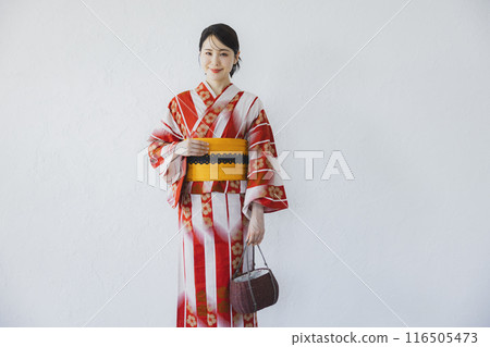 A woman in a yukata A woman in a yukata 116505473