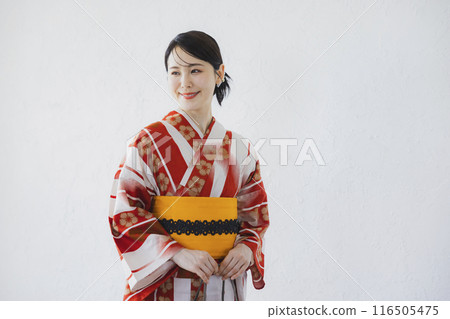 A woman in a yukata A woman in a yukata 116505475