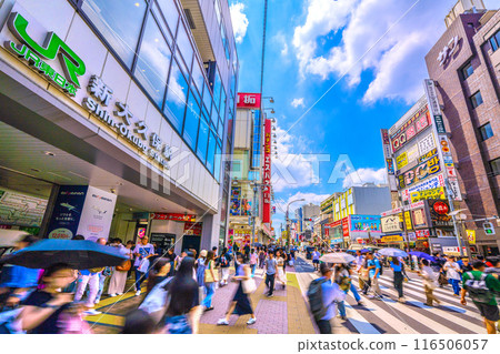 Tokyo cityscape in July. View of Shin-Okubo Station and other areas = 5th 116506057