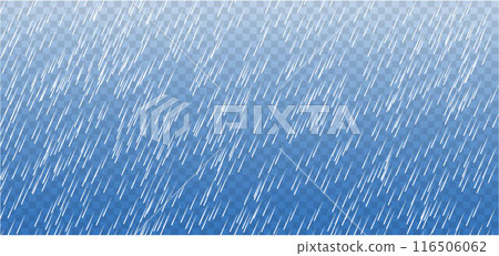 Rain drops effect on transparent background. Falling water drops. Vector Rain drops effect on transparent background. Falling water drops. Vector 116506062