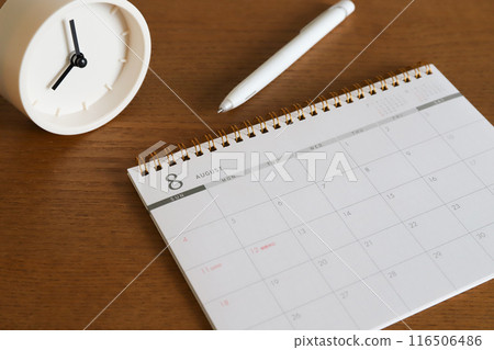 Calendar and clock schedule image 116506486