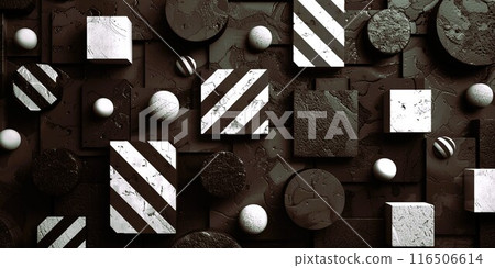 Monochrome Abstract Dynamic Pattern Background 116506614