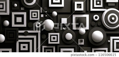 Monochrome Abstract Dynamic Pattern Background 116506615