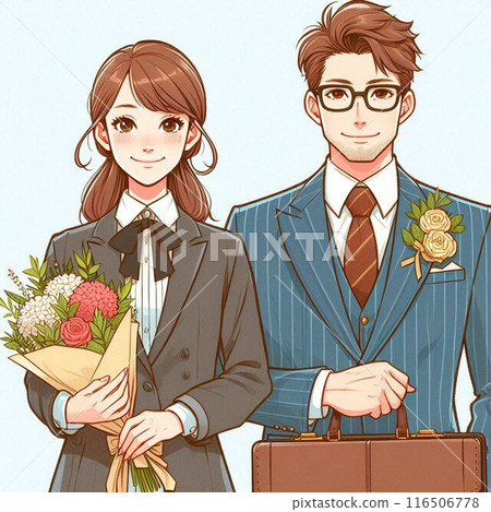 Business woman and businessman 116506778