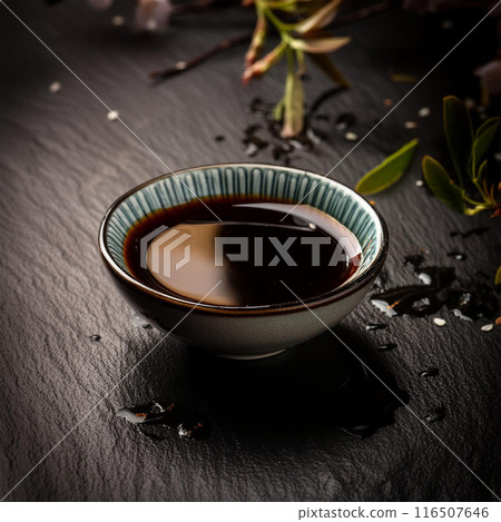 Soy sauce, Fermentation, Rich flavor, Condiment, Seasoned soy sauce, Cooking, Seasoning, Spicy, Sweet, Culinary, Wheat, Soybean, Salt, Taste, Food, Asian cuisine. Soy sauce, Fermentation, Rich flavor, Condiment, Seasoned soy sauce, Cooking, Seasoning, Spicy, Sweet, Culinary, Wheat, Soybean, Salt, Taste, Food, Asian cuisine. 116507646