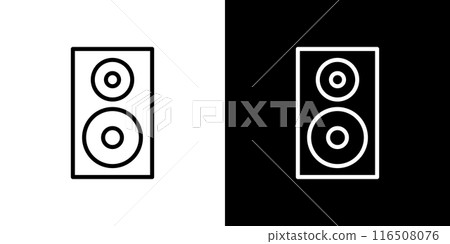 聲音簡單的線條畫圖標 聲音簡單的線條畫圖標 116508076