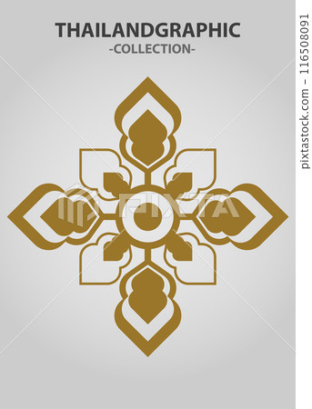 Vector element ethnic decorative ornament ethnic thai illustration Vector element ethnic decorative ornament ethnic thai illustration 116508091