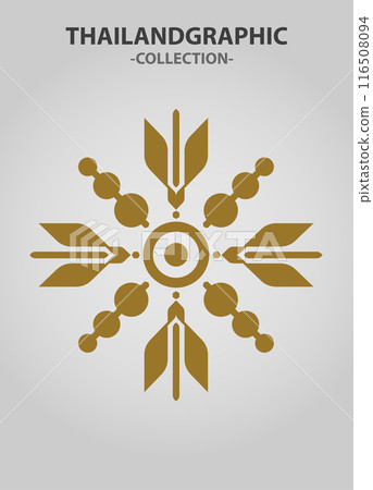 Vector element ethnic decorative ornament ethnic thai illustration 116508094