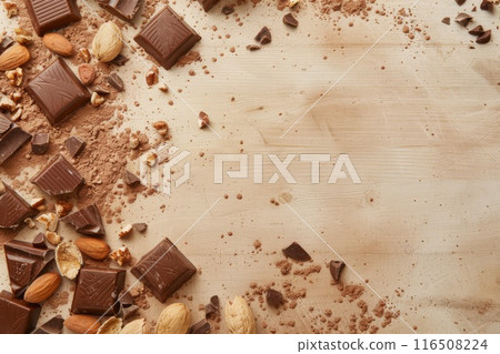 Wooden Whimsy. Chocolate Chunks and Nuts. 116508224