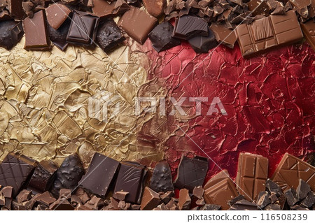 Gilded Elegance. A Rich Chocolate Mosaic. 116508239