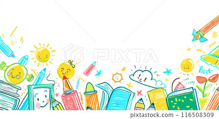 Back to School Background with Space for Text 116508309