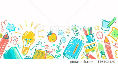Back to School Background with Space for Text 116508320