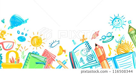 Back to School Background with Space for Text - Stock Illustration ...