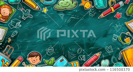 Back to School Background with Space for Text 116508370