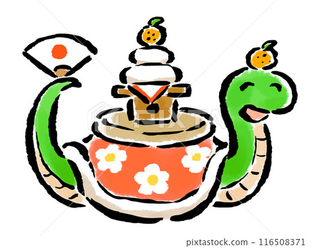 蛇在被爐裡享受悠閒的新年假期 116508371