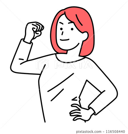 做二頭肌的休閒女人 116508440