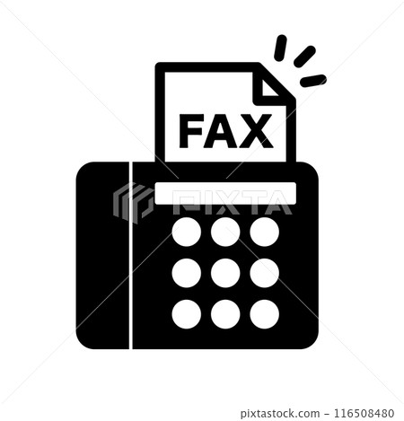 傳真剪影圖示。流行傳真圖示。向量。 116508480