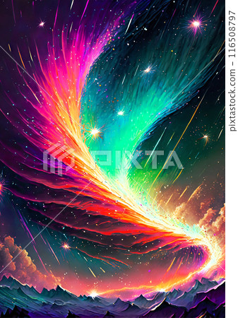 A fantastic and beautiful starry sky 116508797