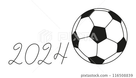 Representing the European international football championship symbol for 2024 in Germany. This features football, showcasing a clean and modern design Representing the European international football championship symbol for 2024 in Germany. This features football, showcasing a clean and modern design 116508839