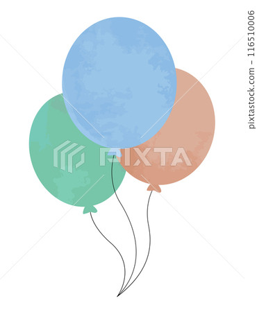 Colored balloons on white background Colored balloons on white background 116510006