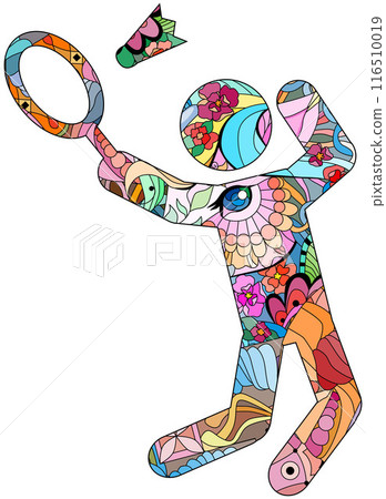 Badminton game icon. Olympic sport Badminton game icon. Olympic sport 116510019