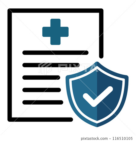 Medical insurance document icon 116510105