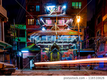 Temple near Durbar Square of Kathmandu at night Temple near Durbar Square of Kathmandu at night 116510826
