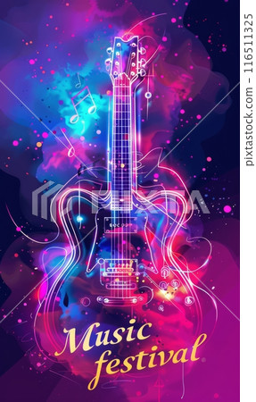 Music festival poster flyer template 116511325