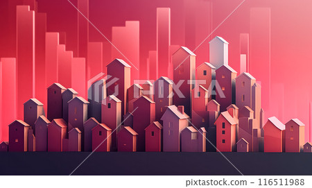 Housing market graph depicting rising prices for rent and purchase 116511988