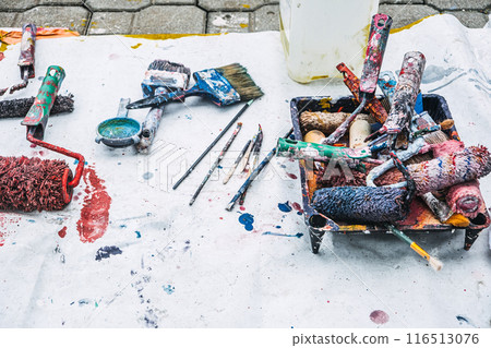Assorted Paint Tools for House Renovation 116513076