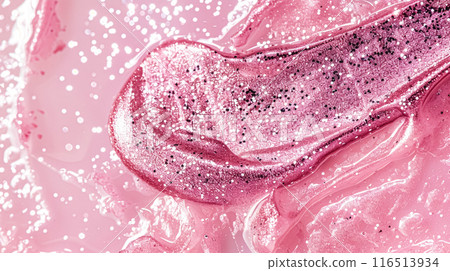 Abstract background for cosmetic products. Close-up of makeup texture, bright and sparkles beauty Abstract background for cosmetic products. Close-up of makeup texture, bright and sparkles beauty 116513934