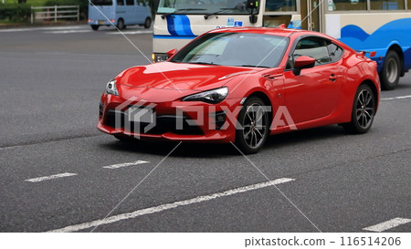 Red sports car image 116514206