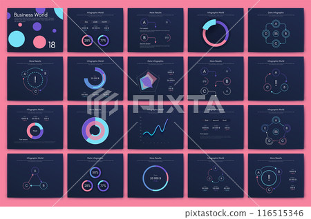 Vector graphics infographics with mobile phone. Template for creating mobile applications, workflow layout, diagram, banner, web design, business reports 116515346